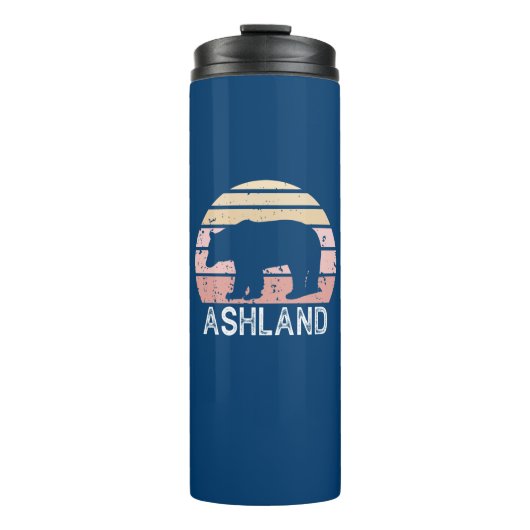 Ashland Oregon Retro Bear Thermosbecher (Vorderseite)