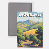 Ashland Oregon Travel Postcard Magnet (Vorderseite/Rückseite)