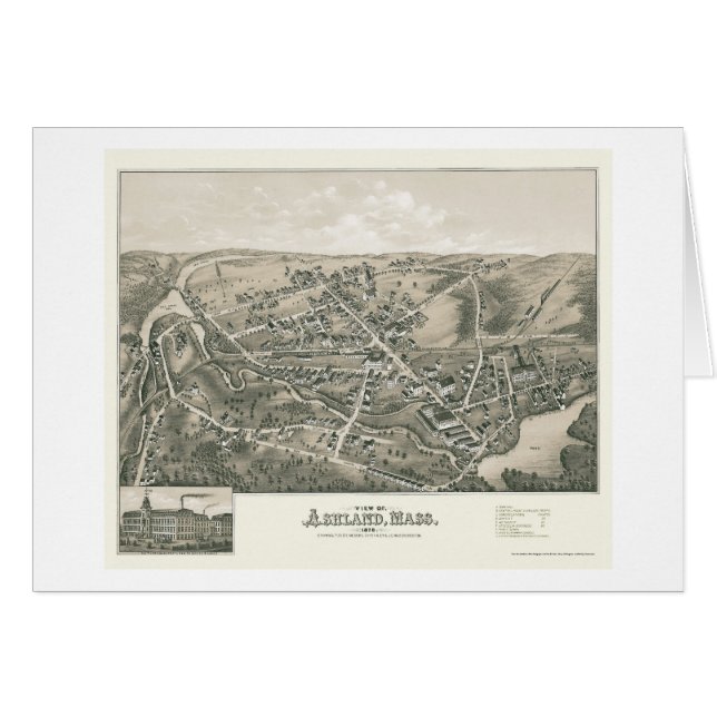 Ashland, panoramische Karte MAs - 1878 (Vorderseite (Horizontal))