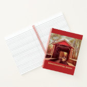 Ashland Red Covered Bridge in Delaware auf Red Not Notizblock (Innenseite)