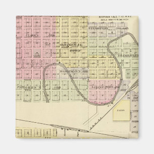 Ashland und Wahoo, Nebraska Magnet