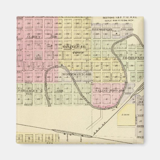 Ashland und Wahoo, Nebraska Magnet (Vorne)