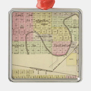 Ashland und Wahoo, Nebraska Ornament Aus Metall