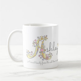 Ashley-Buchstabe Ein Name bedeutet Monogramm-Tasse Kaffeetasse