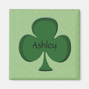 Ashley Green Irish Name Magnet - Kleeblatt
