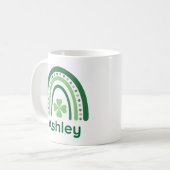 Ashley Name Clover Boho Regenbogen Kaffeetasse (Vorderseite Links)