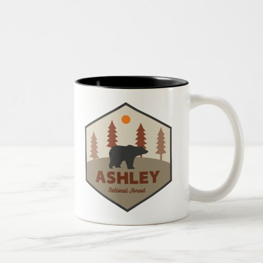 Ashley National Forest Bear Zweifarbige Tasse (Rechts)