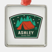 Ashley National Forest Camping Ornament Aus Metall (Vorne)