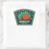 Ashley National Forest Camping Rechteckiger Aufkleber (Tasche)