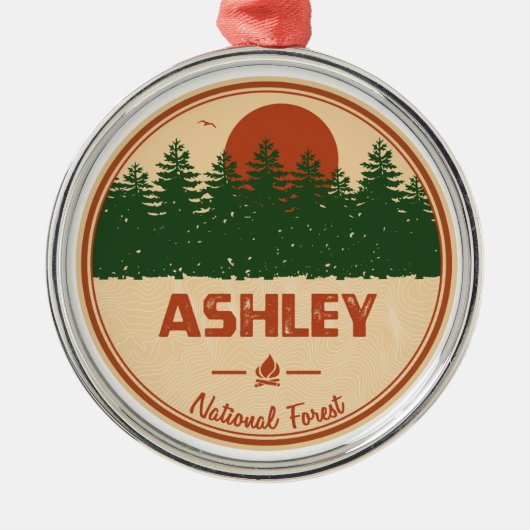 Ashley National Forest Ornament Aus Metall (Vorne)