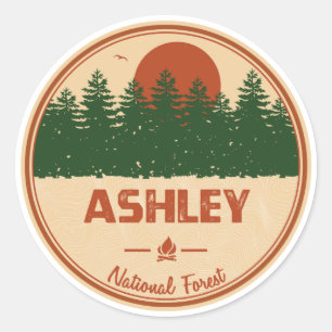 Ashley National Forest Runder Aufkleber