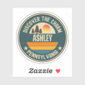 Ashley, Pennsylvania Aufkleber (Blatt)