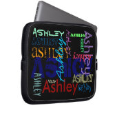 Ashley wiederholt 6 Buchstaben Neoprene Laptop Sle Laptopschutzhülle (Vorne Rechts)