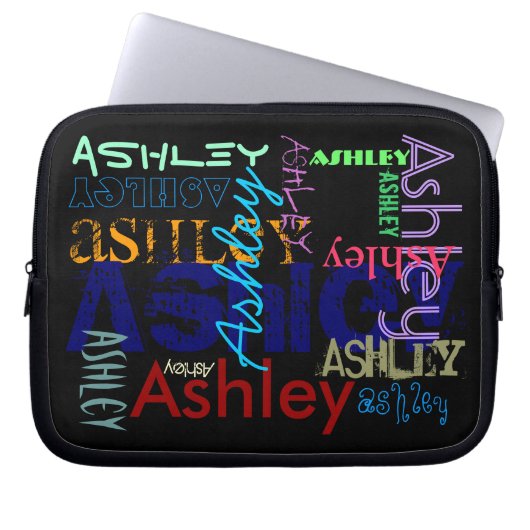 Ashley wiederholt 6 Buchstaben Neoprene Laptop Sle Laptopschutzhülle (Vorderseite)