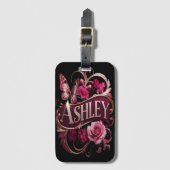 Ashleys Blumenherz Gepäckanhänger (Vorderseite Vertikal)