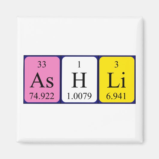Ashli Periodenmagnet Magnet (Vorne)