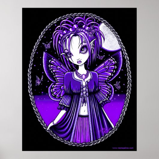 Ashly Lila Butterfly Moon Fairy Poster (Vorne)