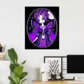 Ashly Lila Butterfly Moon Fairy Poster (Heimbüro)