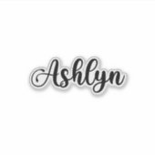Ashlyn Name - Handgeschriebene Kalligrafie Aufkleber (Vorderseite)