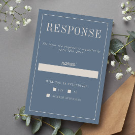 Ashlynn | Kurierte Farben | Hochzeit RSVP Karte