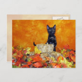 Ashlynns Herbst - Katze / Kitten Postkarte (Vorne/Hinten)