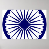 Ashoka Chakra, indische Flagge Poster (Vorne)