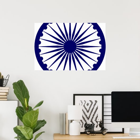 Ashoka Chakra, indische Flagge Poster (Heimbüro)
