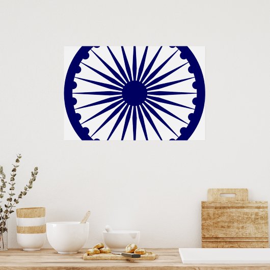 Ashoka Chakra, indische Flagge Poster (Küche)