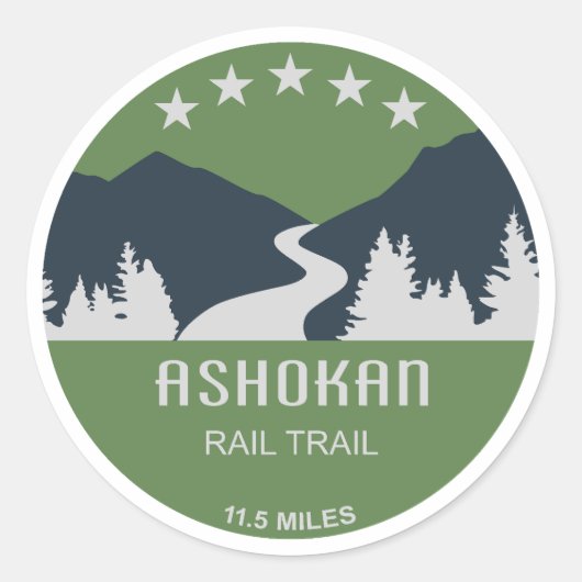 Ashokan Rail Trail New York Runder Aufkleber (Vorderseite)