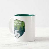 Ashokan Rail Trail New York Zweifarbige Tasse (Vorderseite Links)