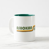 Ashokan Rail Trail New York Zweifarbige Tasse (Vorderseite Links)