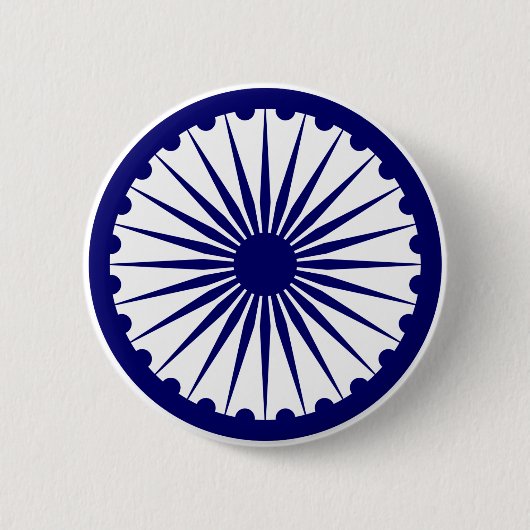 Ashokas Dharma Chakra Button (Vorderseite)