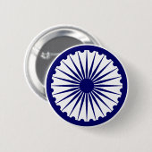 Ashokas Dharma Chakra Button (Vorne & Hinten)