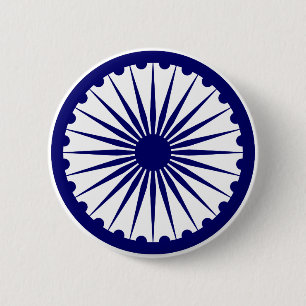Ashokas Dharma Chakra Button