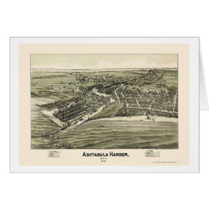 Ashtabula Hafen, panoramische Karte OH- - 1896