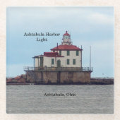 Ashtabula Harbour Light glass Untersetzer (Vorderseite)