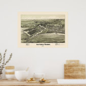 Ashtabula Harbour, OH Panoramabalkarte - 1896 Poster (Küche)