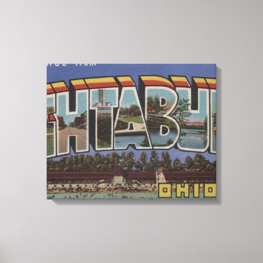 Ashtabula, Ohio - Große Buchstabenszenen Leinwanddruck (Vorderseite)