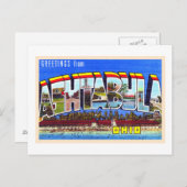 Ashtabula Ohio OH Vintage Large Letter Postcard Postkarte (Vorne/Hinten)
