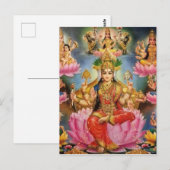 Ashtalakshmi - Acht Formen von Lakshmi Postkarte (Vorne/Hinten)