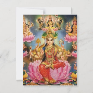Ashtalakshmi - Acht Formen von Lakshmi Postkarte