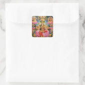 Ashtalakshmi - Acht Formen von Lakshmi Quadratischer Aufkleber (Tasche)
