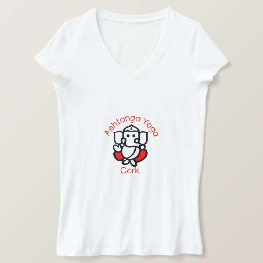 Ashtanga Yoga Cork V-Neck T - Shirt (Design vorne)