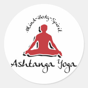 Ashtanga Yoga Runder Aufkleber