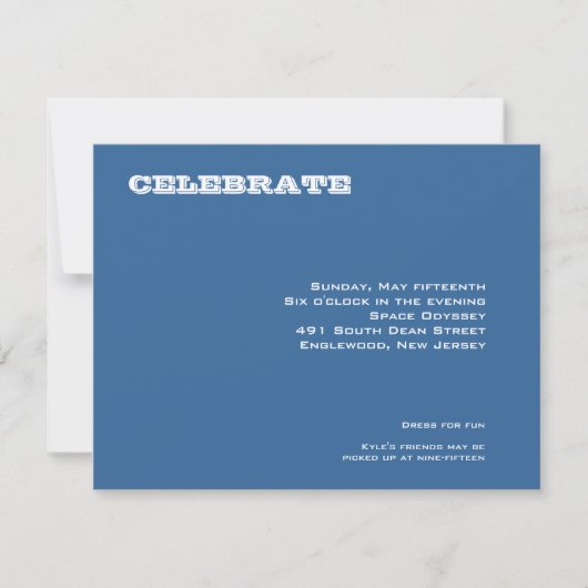 Ashton Bar Mitzvah Empfang Einladung (Vorderseite)