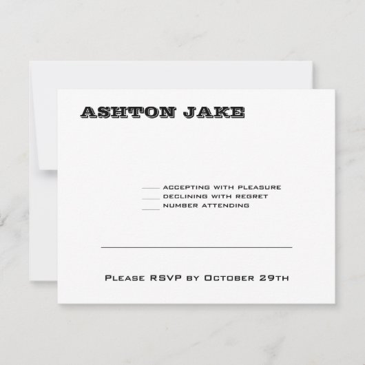 Ashton Bar Mitzvah UAWG RSVP Karte (Vorderseite)