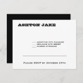 Ashton Bar Mitzvah UAWG RSVP Karte (Vorne/Hinten)