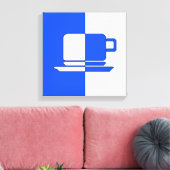 Ashton Blue and White Cup Leinwanddruck (Insitu (Wohnzimmer))