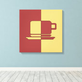 Ashton Burgundy und Gold Cup Leinwanddruck (Insitu (Holzboden))