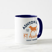 Ashton & Co. K9 Academy 11 oz. 2c. Dunkelblaues Lo Tasse (VorderseiteRechts)